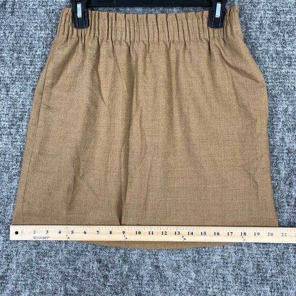 J.Crew Skirt Womens 2 Tan Wool Sidewalk Lined Short Mini Business Formal - Picture 9 of 10